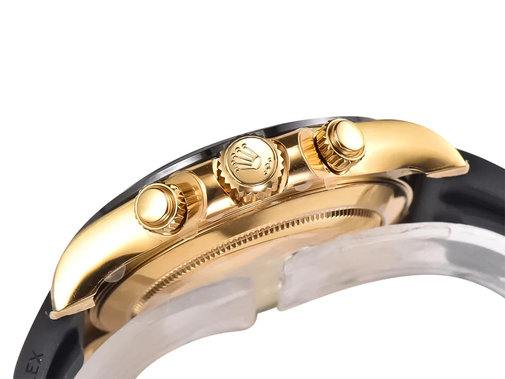 Cosmograph Daytona Yellow Gold Oysterflex with Black and Champagne Dial