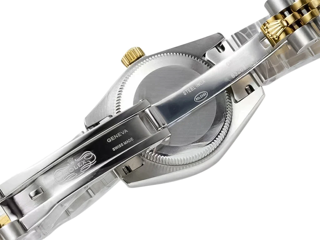 Lady-Datejust 28 Two Tone Yellow Gold on Jubilee with Silver Dial and Fluted Bezel