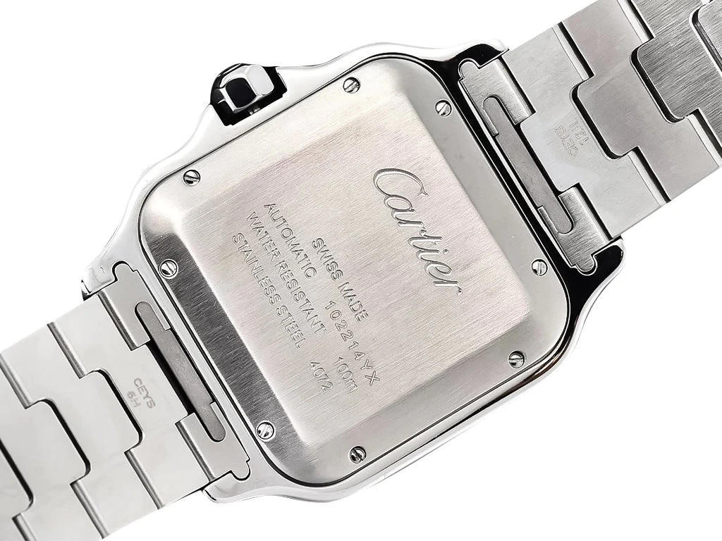 Santos Large Stainless Steel with White Dial (40mm)