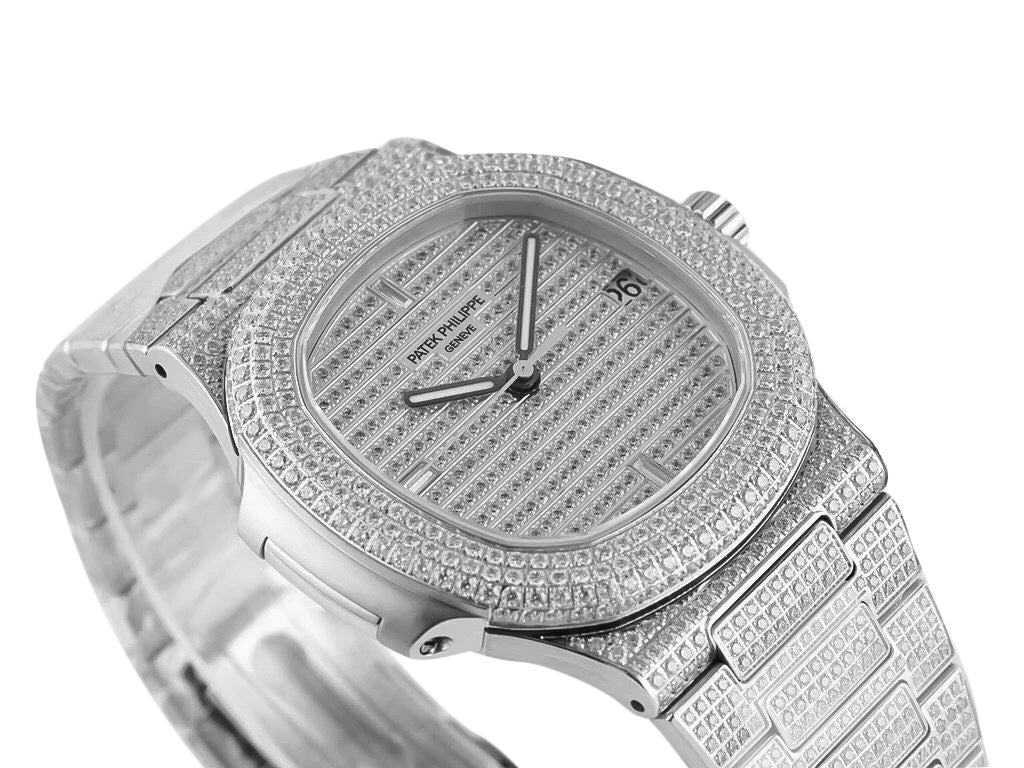 Nautilus Stainless Steel 'Iced Out' (40mm)