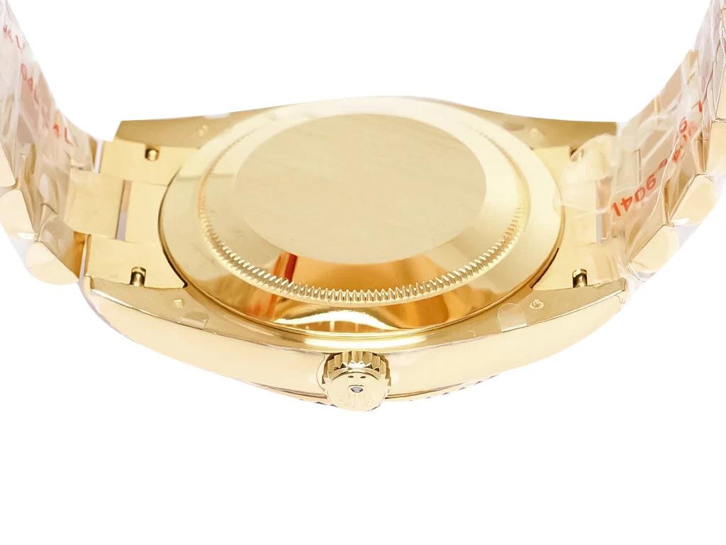 Day-Date 40 Yellow Gold 'President' with Silver Motif Dial and Fluted Bezel