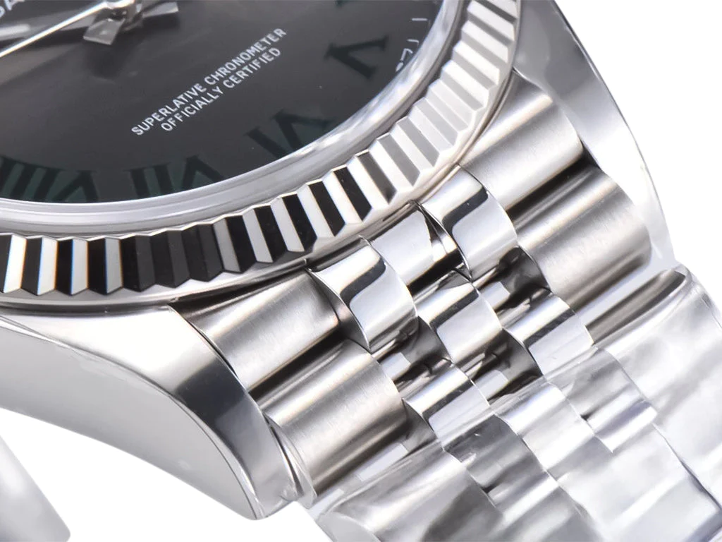 Datejust 36 Stainless Steel 'Wimbledon' on Jubilee with Fluted Bezel