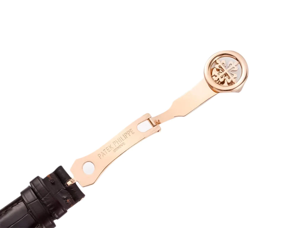 Calatrava Rose Gold with Silver Guilloche Dial (38mm)