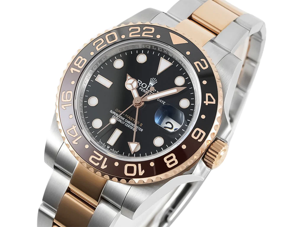 GMT-Master II Two Tone Rose Gold and Stainless Steel 'Root Beer' (40mm)