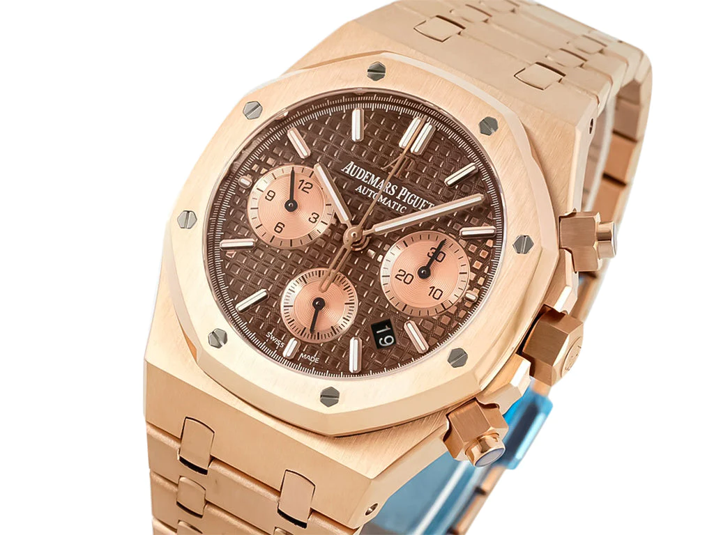 Royal Oak Chronograph Pink Gold with Chocolate Dial (41mm)