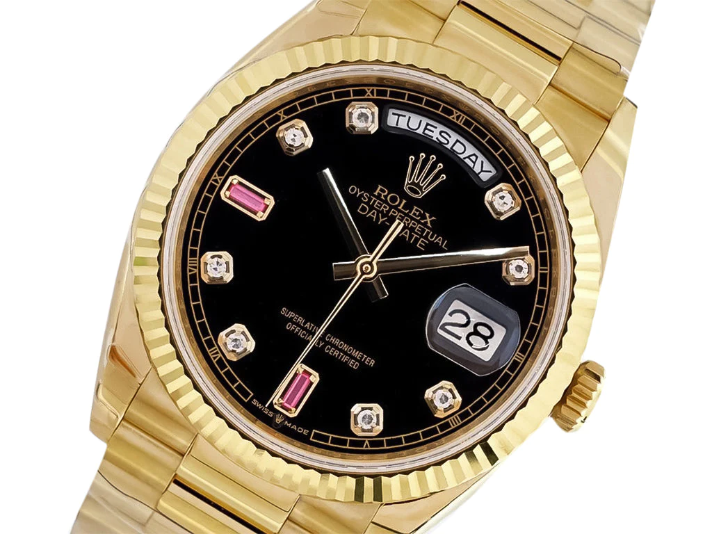 Day-Date 36 Stainless Steel 'President' with Silver Dial and Diamond Bezel