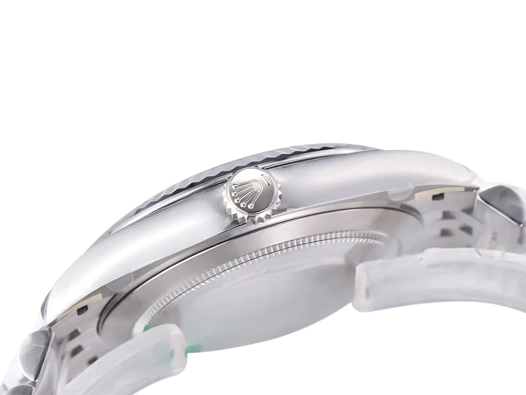 Datejust 41 Stainless Steel on Jubilee with Diamond Mother of Pearl Dial and Fluted Bezel