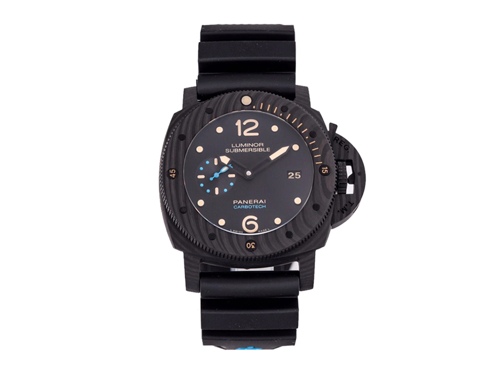 Luminor Submersible 47 3 Days Automatic 'Carbotech' Titanium and Carbon Case with black dial and Black strap (47mm)