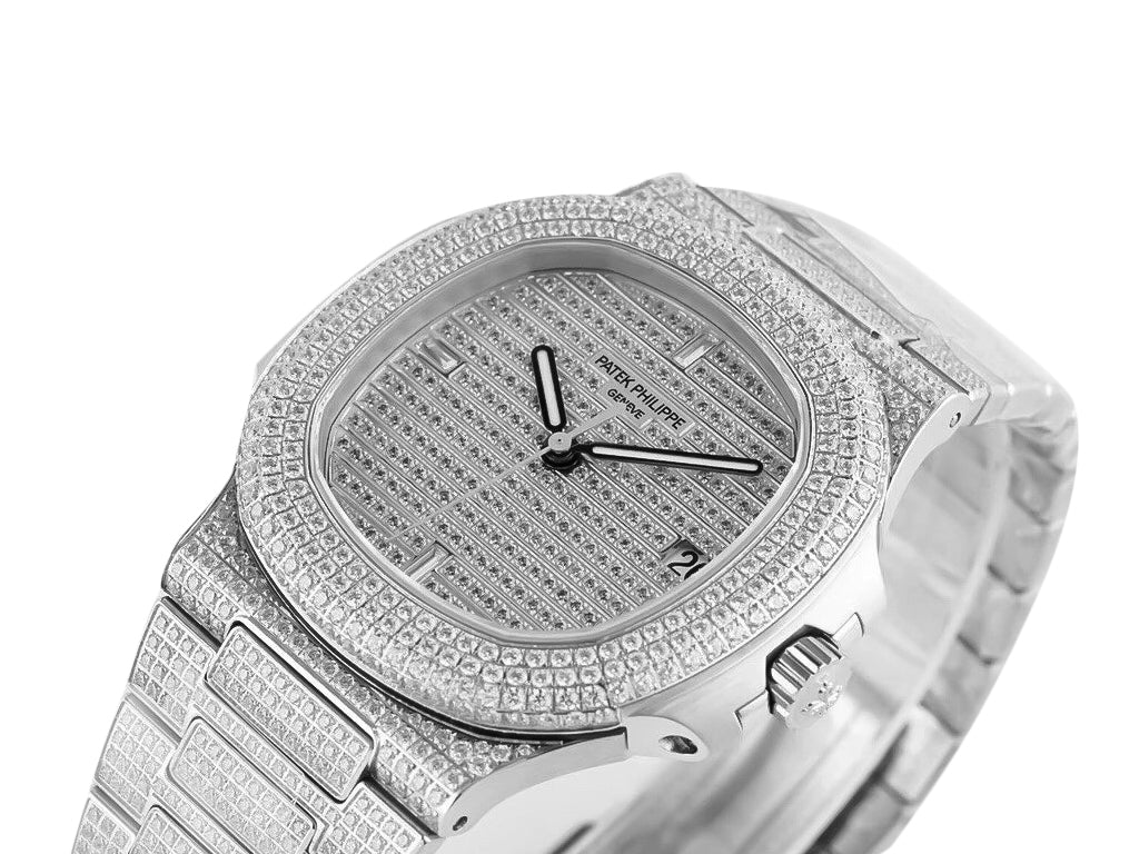 Nautilus Stainless Steel 'Iced Out' (40mm)