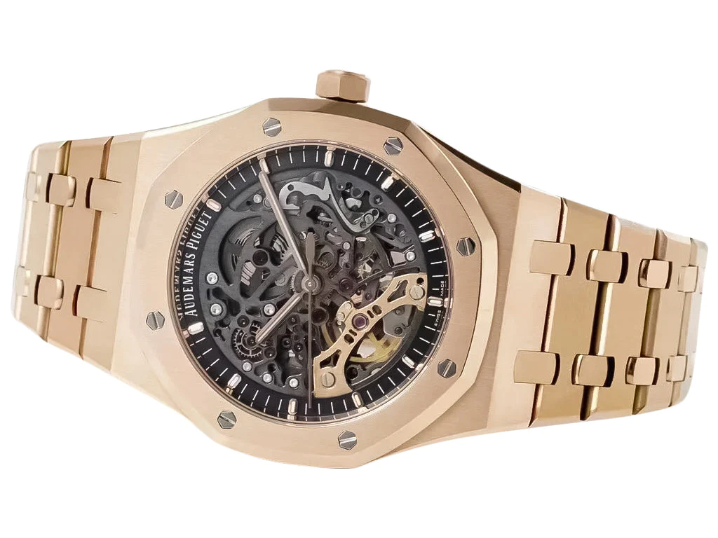 Royal Oak Pink Gold Openworked Double Balance Wheel (41mm)