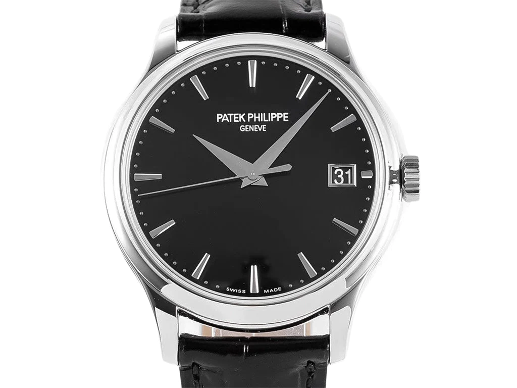 Calatrava Stainless Steel with Black Dial (39mm)