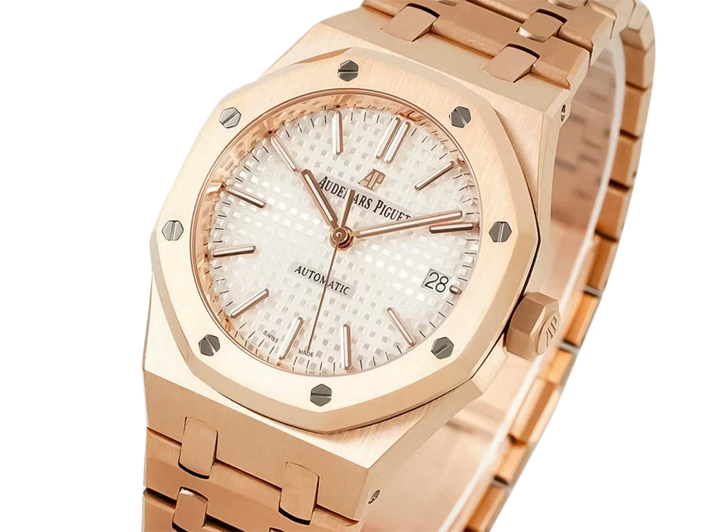 Royal Oak Pink Gold with Silver Dial (37mm)