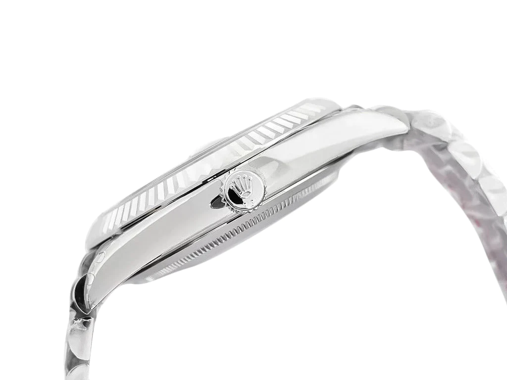 Day-Date 40 White Gold 'President' with Grey Dial and Fluted Bezel