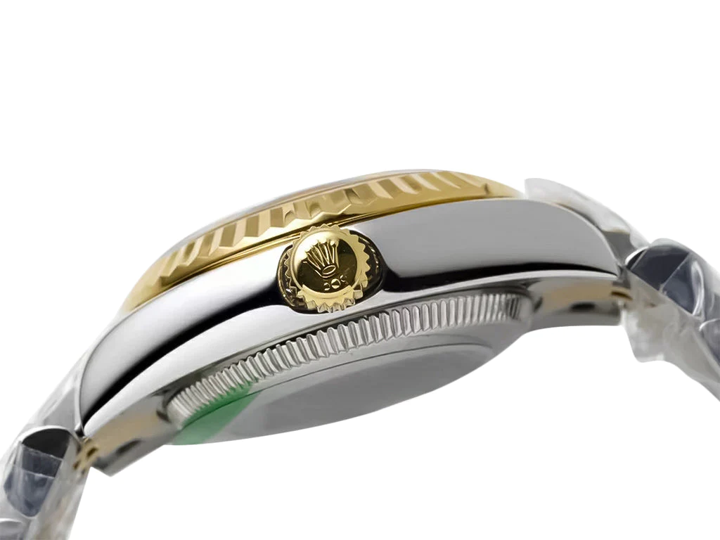 Lady-Datejust 28 Two Tone Yellow Gold on Jubilee with Silver Dial and Fluted Bezel