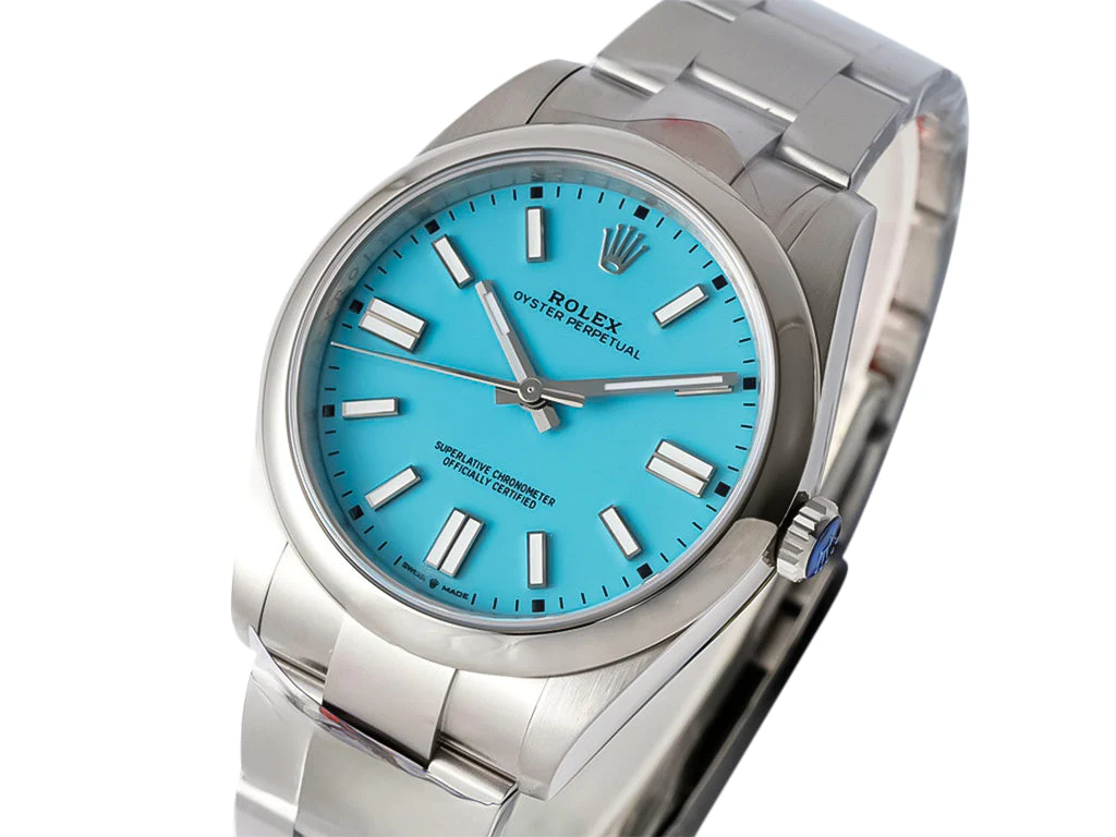 Oyster Perpetual 41 Stainless Steel 'Tiffany' with Blue Turquoise Dial