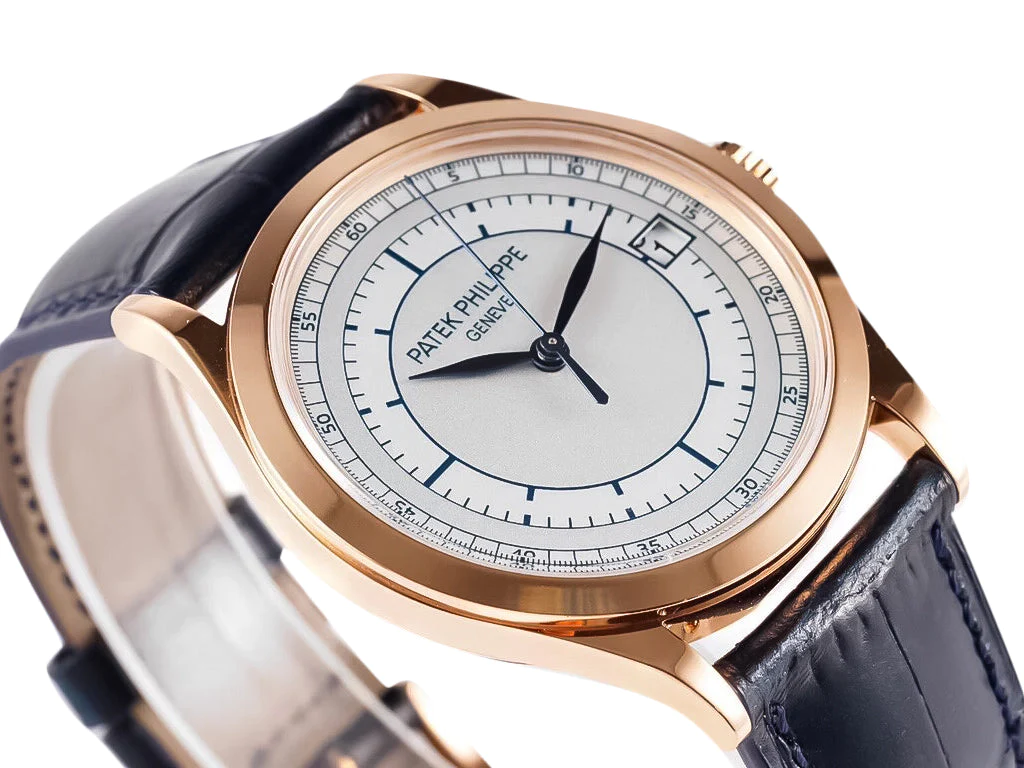 Calatrava Rose Gold 'Scientific' with Silver Dial (38mm)