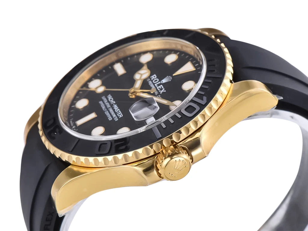 Yacht-Master Yellow Gold on Oysterflex with Black Dial (42mm)