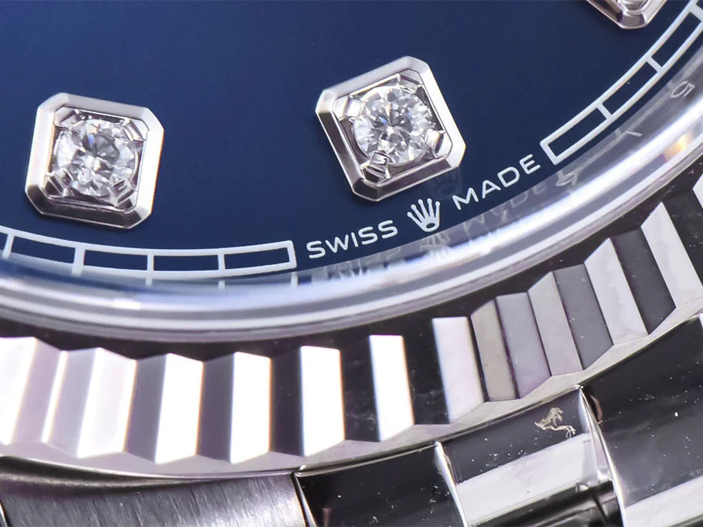 Datejust 36 Stainless Steel on Jubilee with Diamond Blue Dial and Fluted Bezel