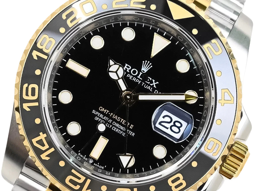 GMT-Master II Two-Tone with Black Dial on Jubilee (40mm)