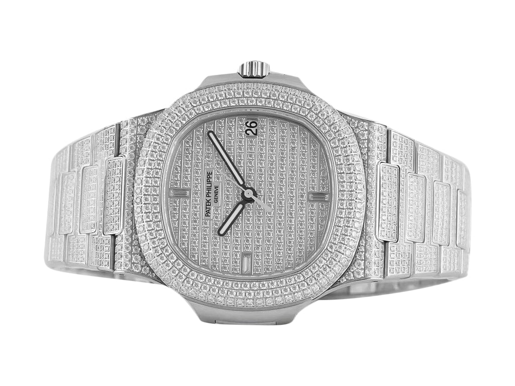 Nautilus Stainless Steel 'Iced Out' (40mm)