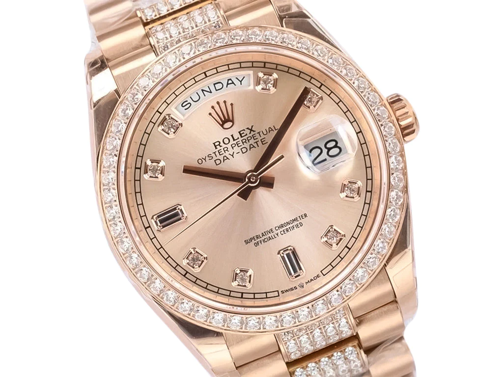 Day-Date 36 Rose Gold 'President' with Diamond Rose Dial and Diamond Bezel