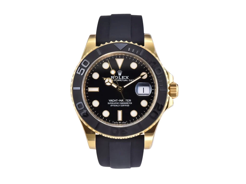 Yacht-Master Yellow Gold on Oysterflex with Black Dial (42mm)
