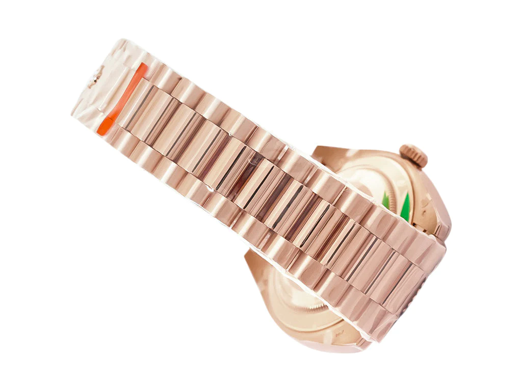 Day-Date 40 Rose Gold 'President' with Olive Dial (Roman Numerals) and Fluted Bezel