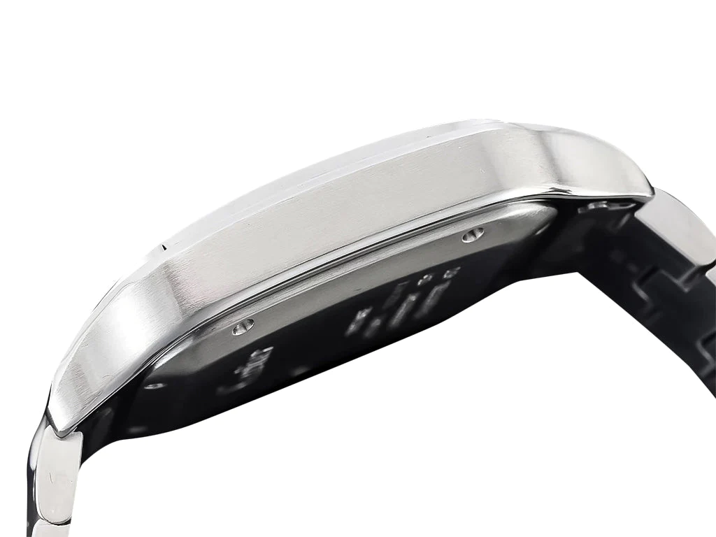 Santos Large Stainless Steel with Blue Dial (40mm)