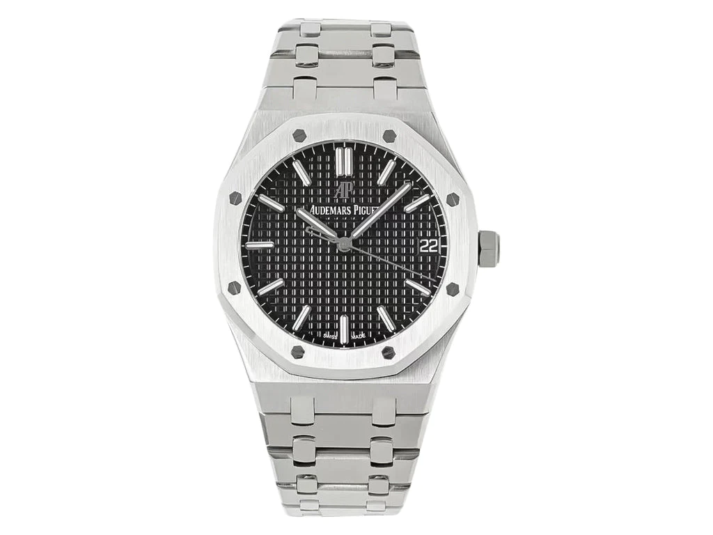 Royal Oak Stainless Steel with Black Dial (41mm) - 15500