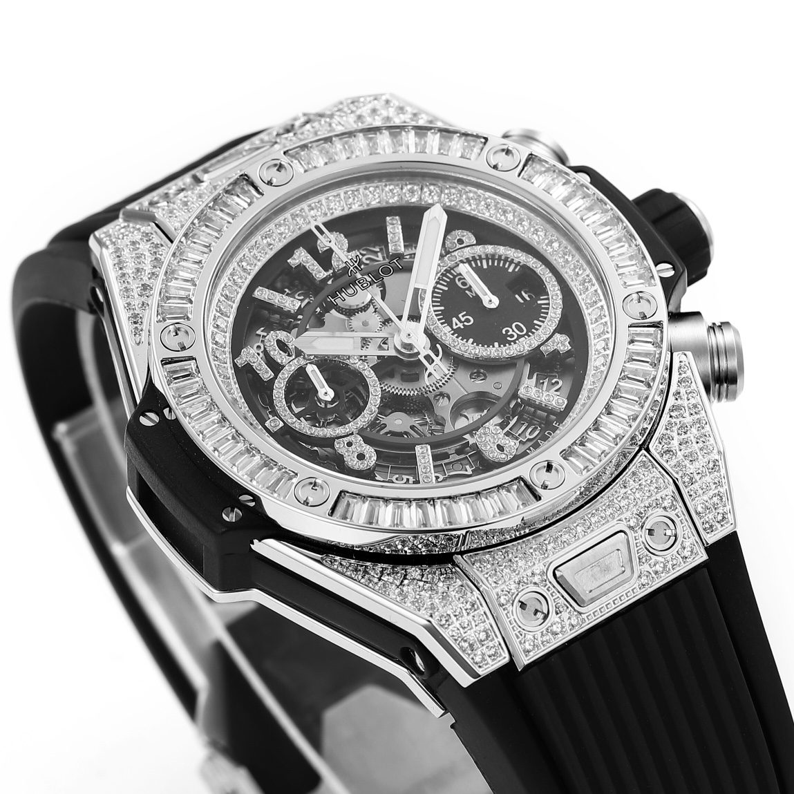 BIG BANG Unico Titanium Alloy Case with Diamonds and Grey Dial (44MM)