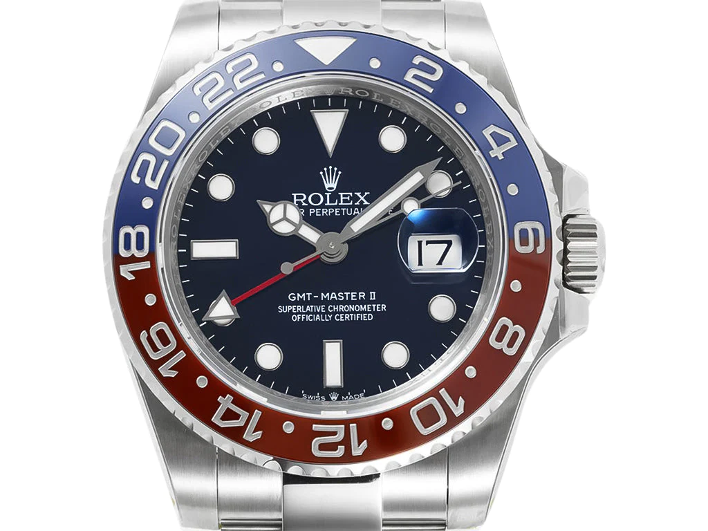 GMT-Master II Stainless Steel 'Pepsi' with Blue Dial (40mm)