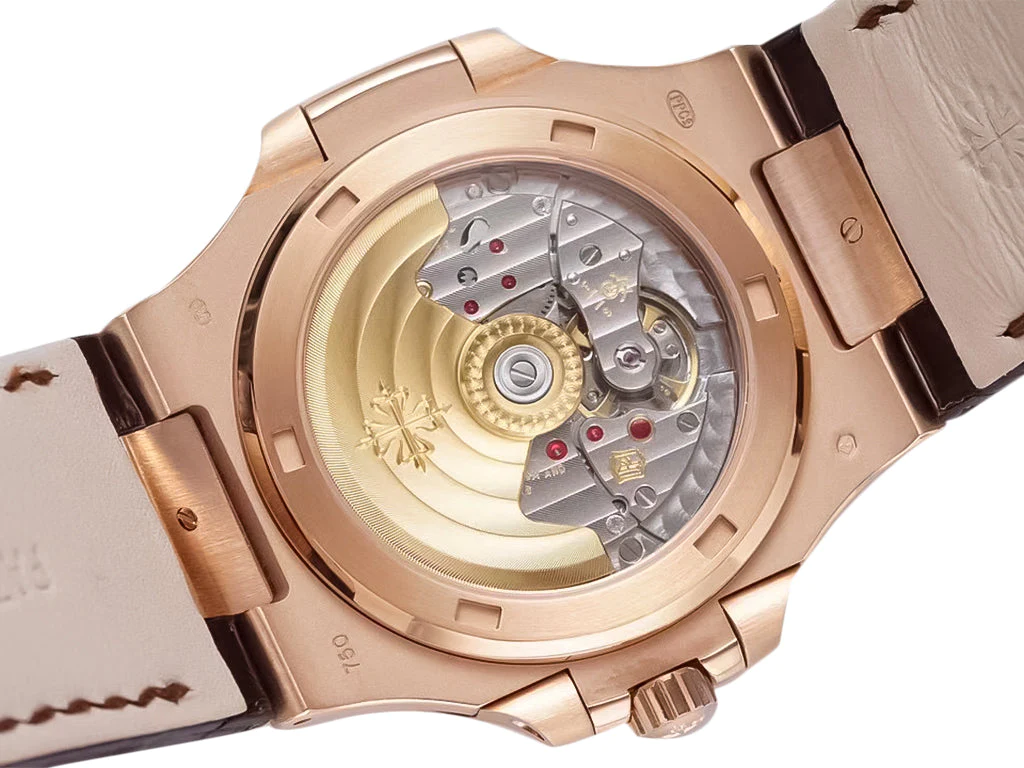 Nautilus Rose Gold with Chocolate Dial on Leather Strap (40mm)