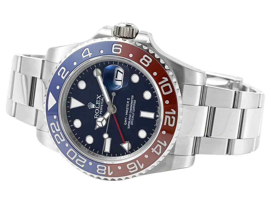 GMT-Master II Stainless Steel 'Pepsi' with Blue Dial (40mm)