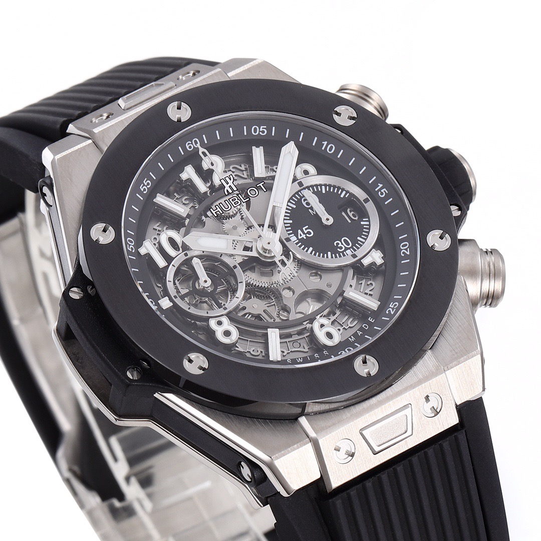 BIG BANG Unico Titanium Alloy Case with Ceramic Bezel and Black Dial (44MM)