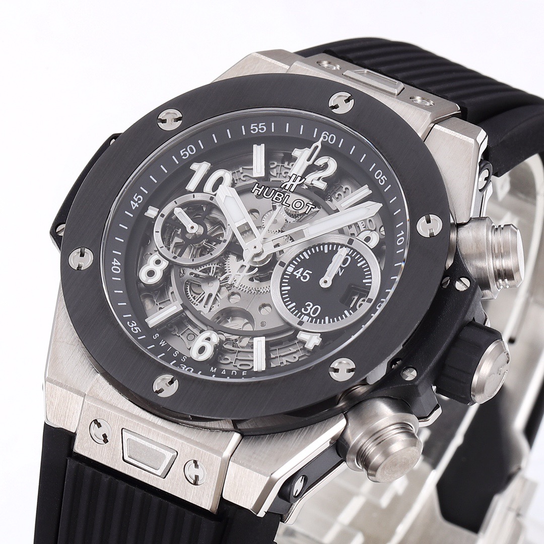 BIG BANG Unico Titanium Alloy Case with Ceramic Bezel and Black Dial (44MM)
