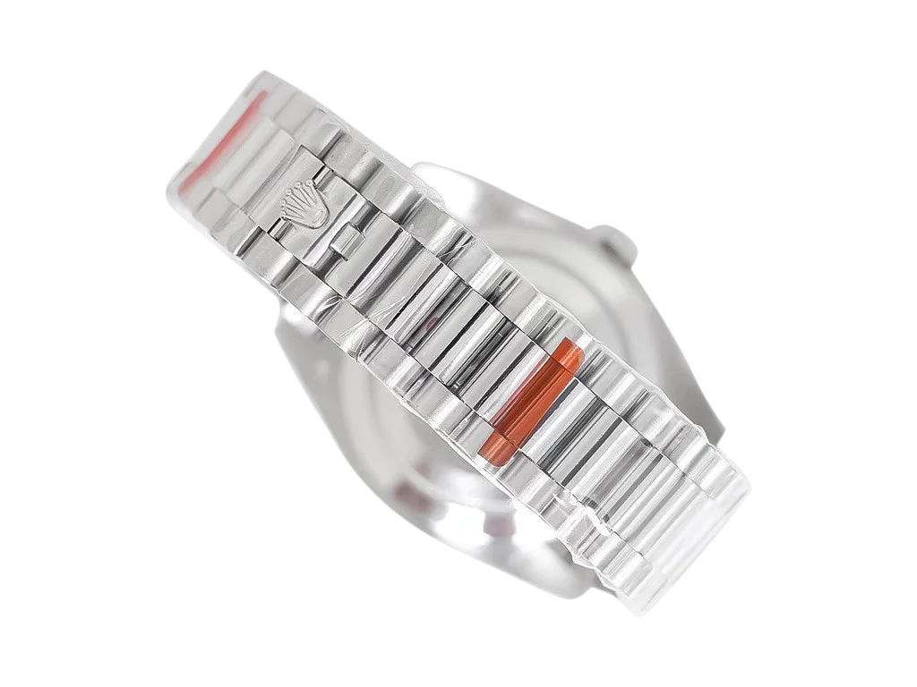 Day-Date 40 White Gold 'President' with White Dial (Roman Numerals) and Fluted Bezel