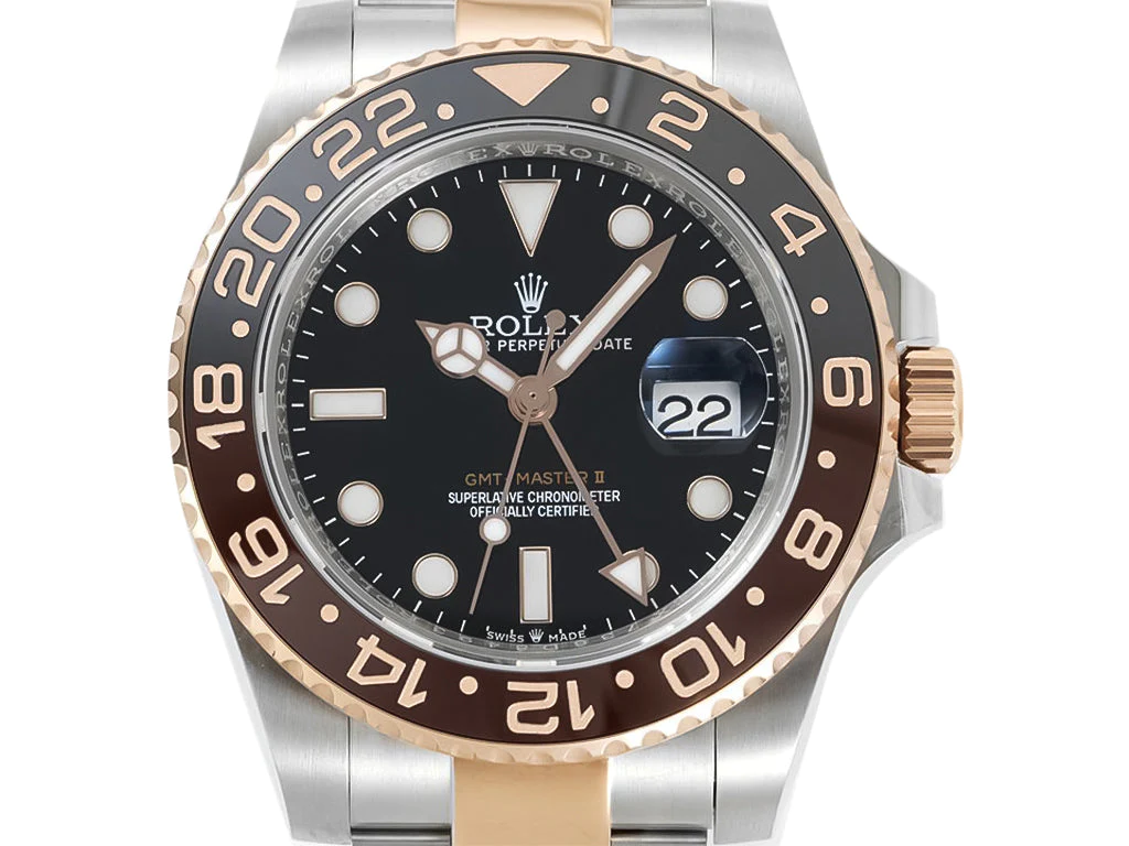 GMT-Master II Two Tone Rose Gold and Stainless Steel 'Root Beer' (40mm)