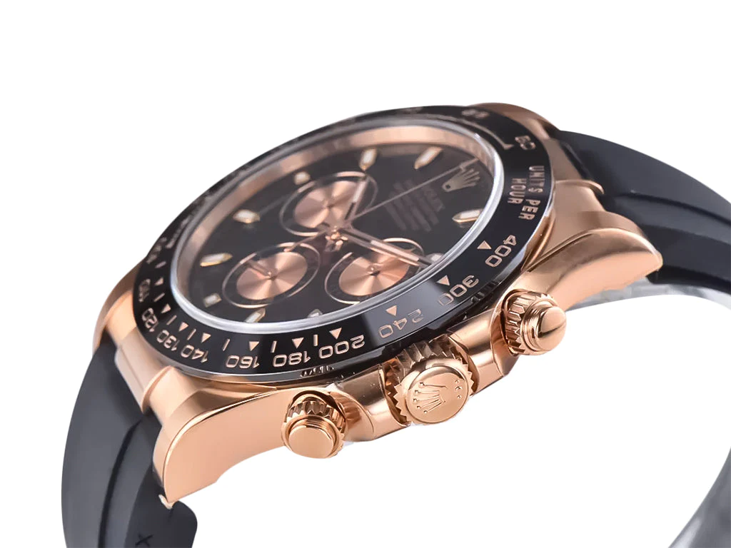 Cosmograph Daytona Rose Gold Oysterflex with Black Dial