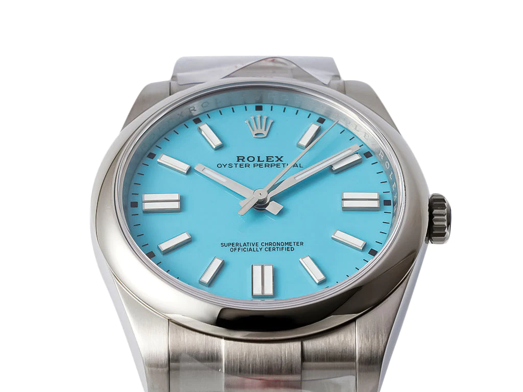 Oyster Perpetual 41 Stainless Steel 'Tiffany' with Blue Turquoise Dial