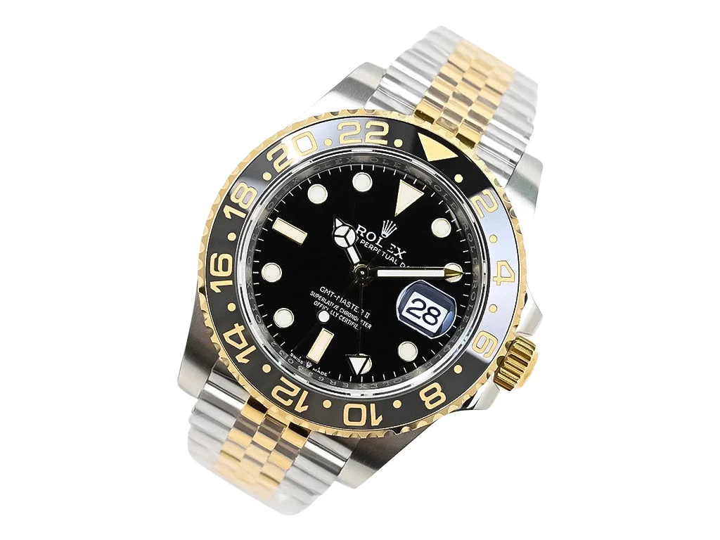 GMT-Master II Two-Tone with Black Dial on Jubilee (40mm)