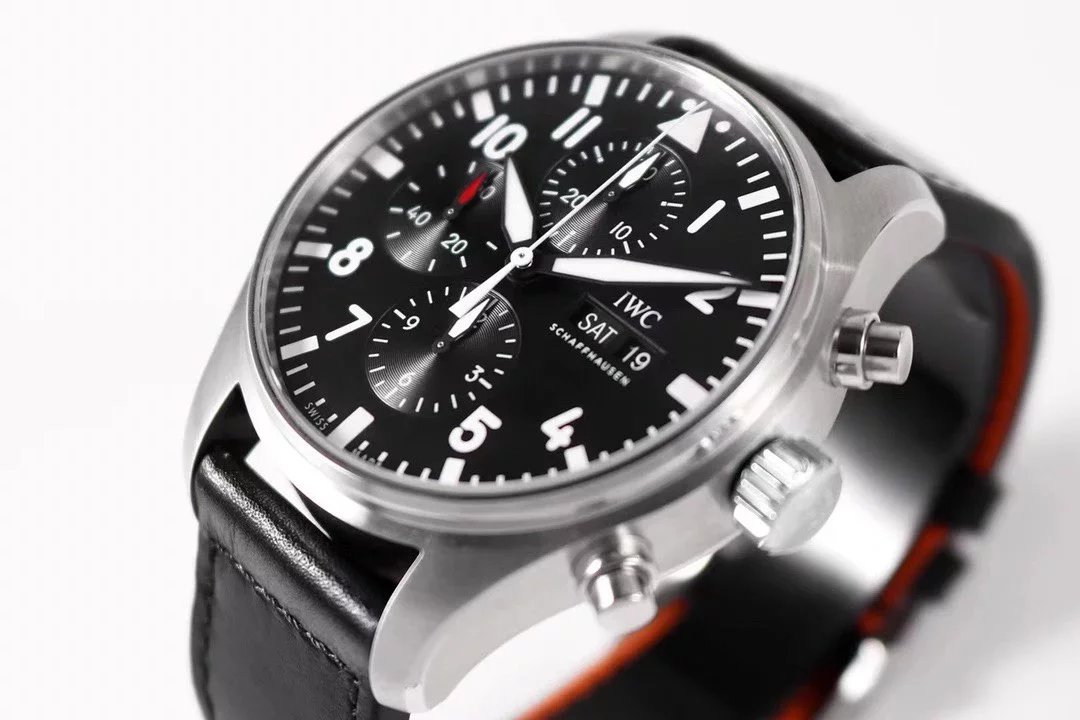 IWC Pilot's Watch  Stainless Steel with Black Dial(43mm)