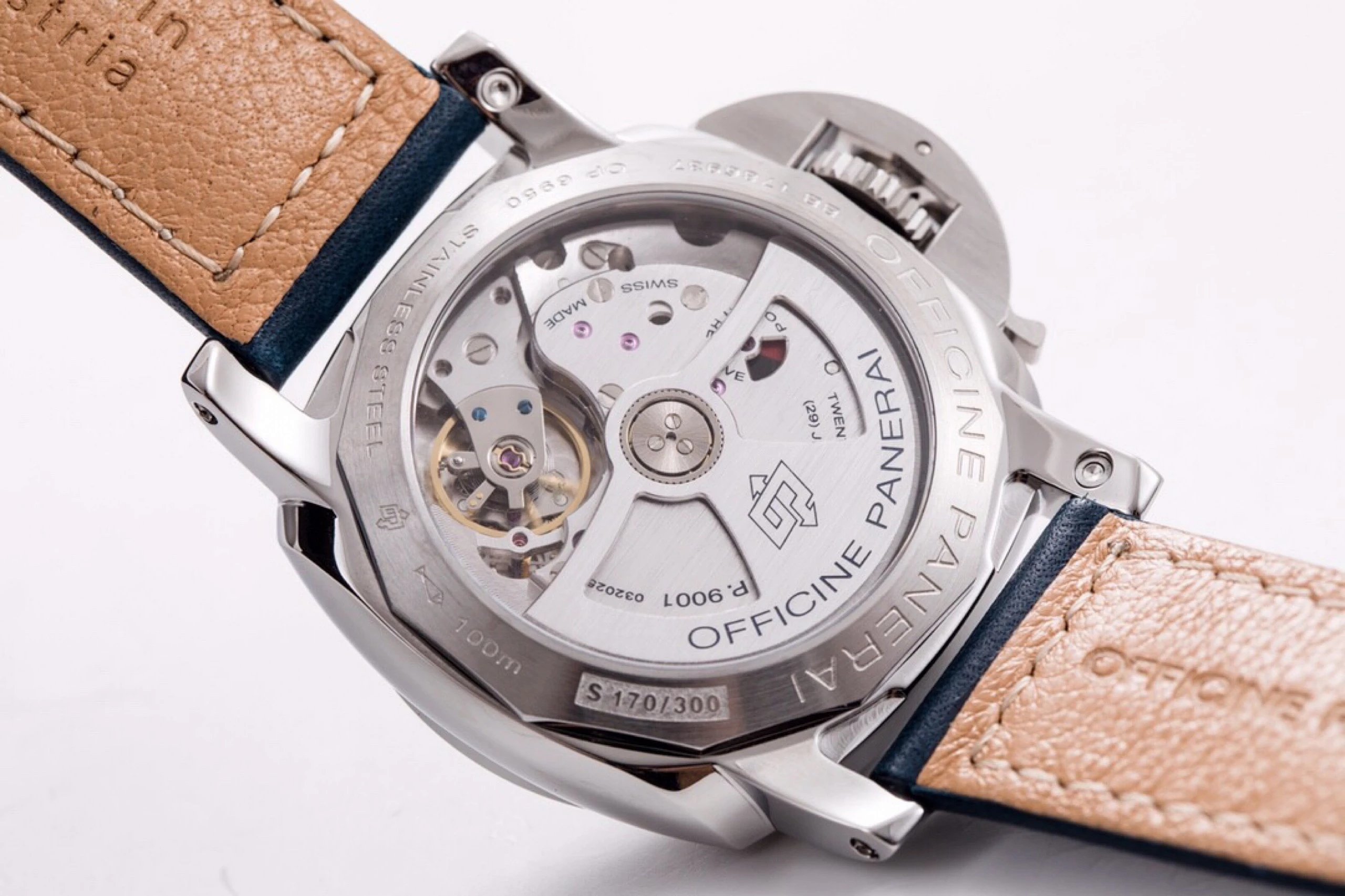 Luminor 1950 3 Days GMT Automatic Acciaio Boutique Blue Stainless Steel Case with Blue Sunburst dial and blue strap (42mm)