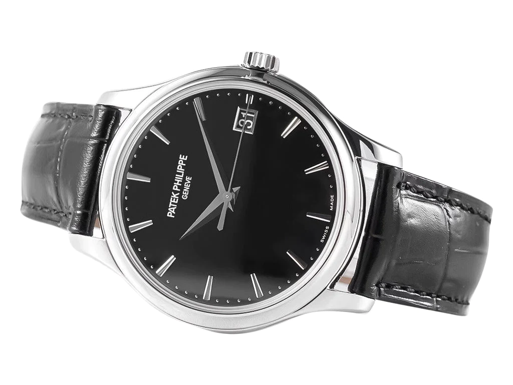 Calatrava Stainless Steel with Black Dial (39mm)