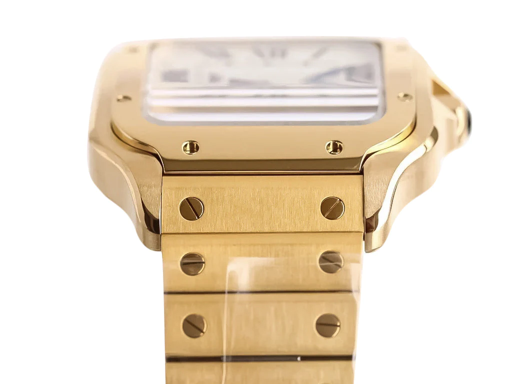 Santos Large Yellow Gold with White Dial (40mm)