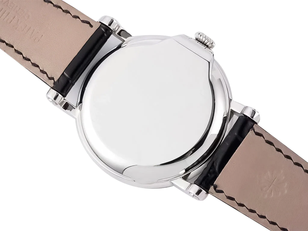 Calatrava Stainless Steel with Silver Guilloche Dial (38mm)