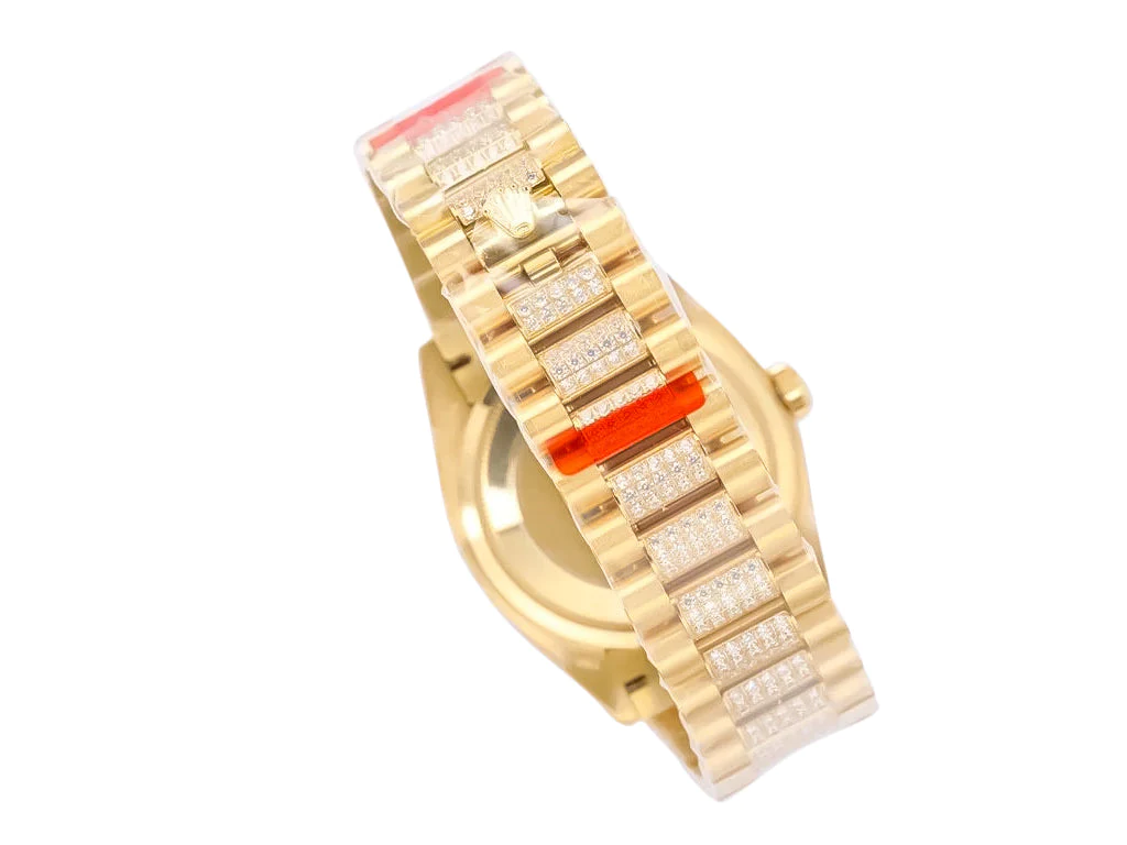 Day-Date 36 Yellow Gold 'President' with White Dial and Diamond Bezel (Roman Numerals)