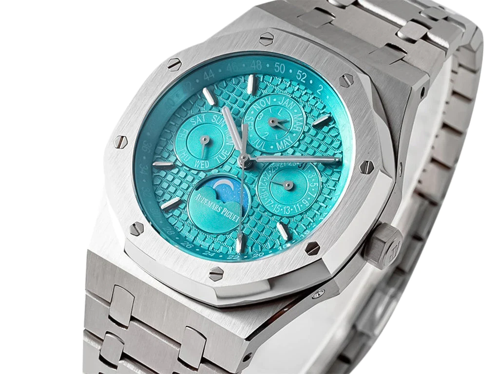 Royal Oak 'Perpetual Calendar' Stainless Steel UAE with Turquoise Dial (41mm)