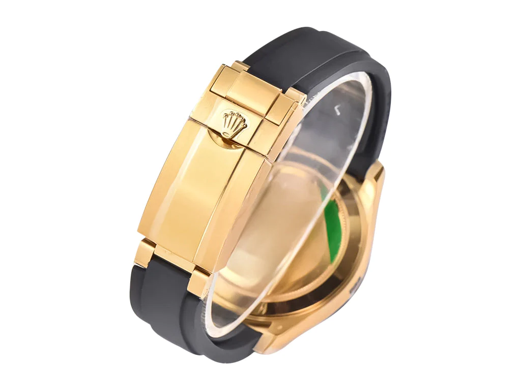 Cosmograph Daytona Yellow Gold Oysterflex with Black and Champagne Dial