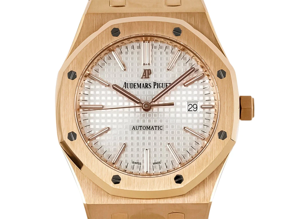 Royal Oak Pink Gold with Silver Dial (41mm) - 15400