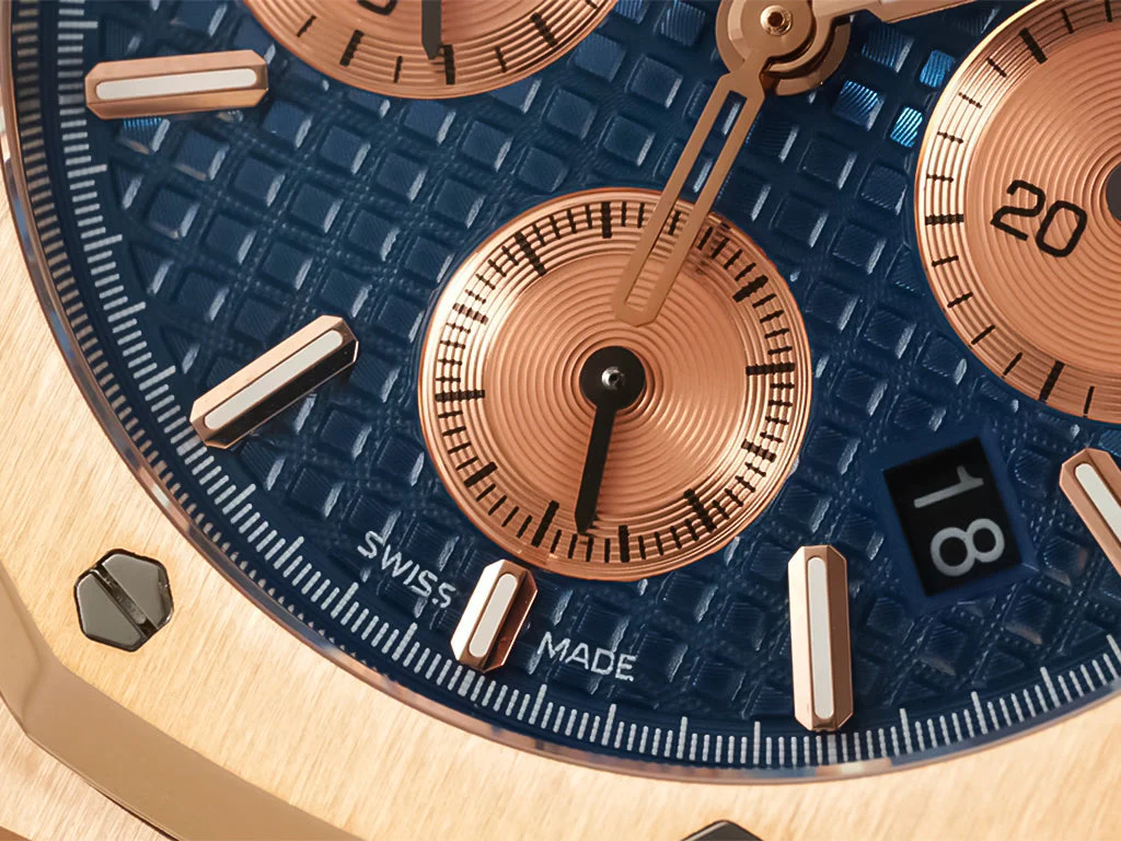 Royal Oak Chronograph Pink Gold with Blue Dial (41mm)
